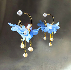 The Flora Earrings in Beautiful Blue by Sheena Solis